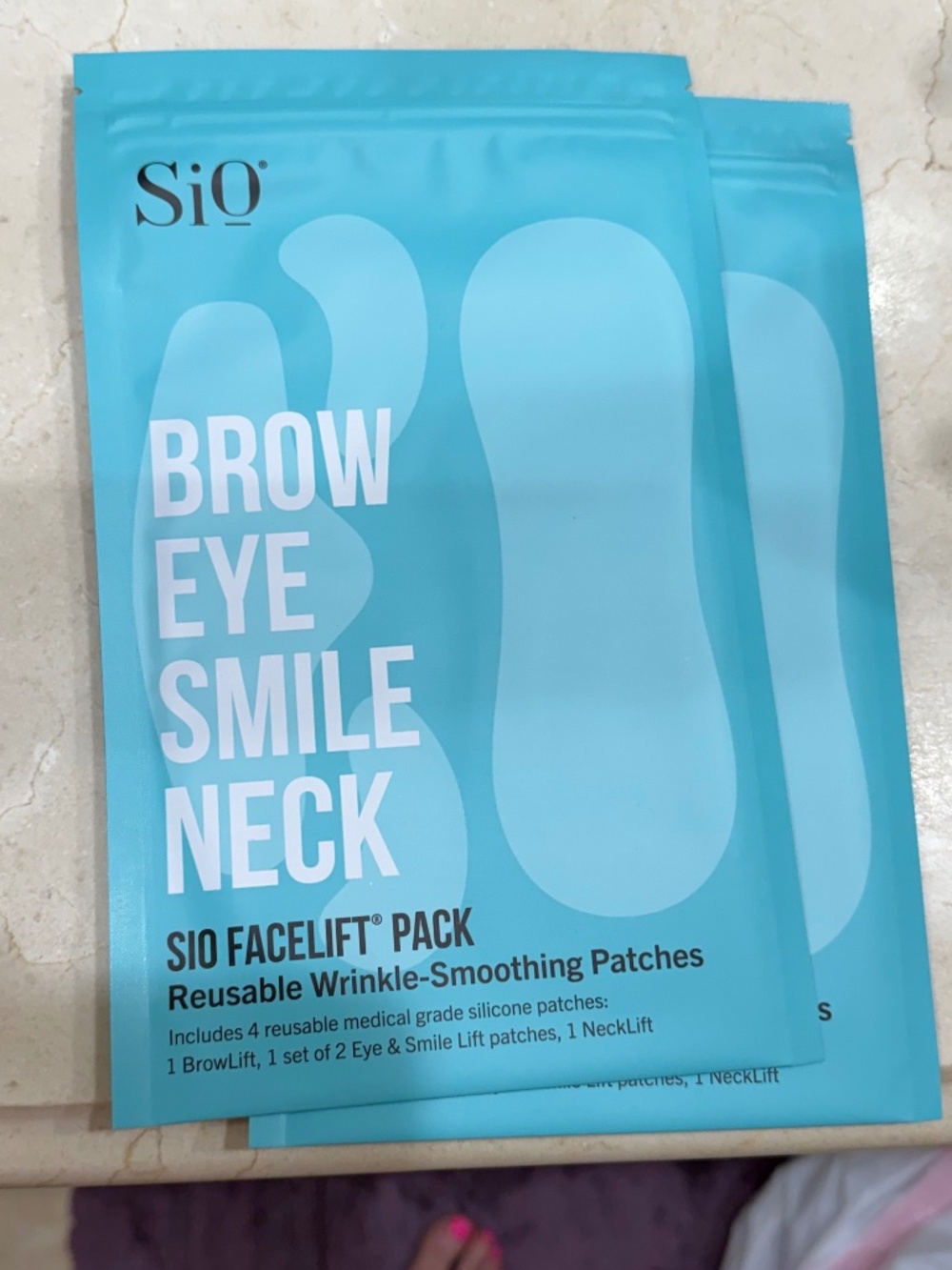 NEW SiO Beauty FaceLift Pack Reusable Silicone Wrinkle Smoothing Patches – 10